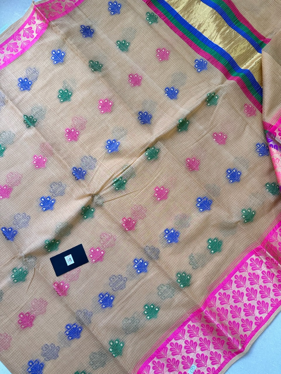 Pure Weaved Kota Cotton Doria Saree