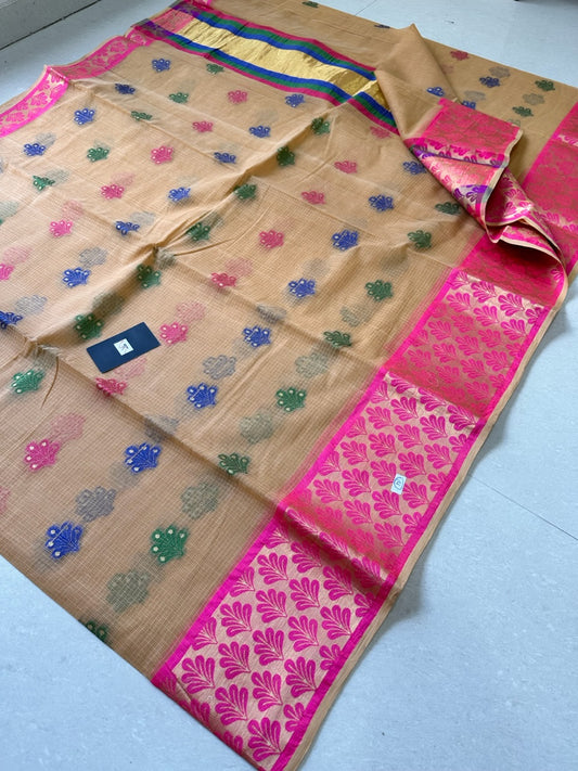 Pure Weaved Kota Cotton Doria Saree