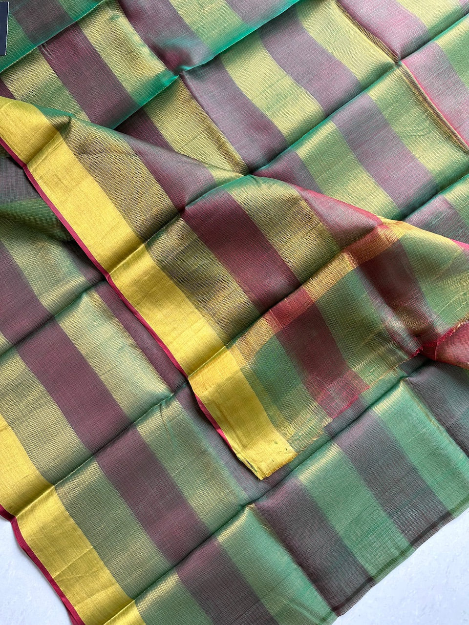 Pure Zari Stripe Kota Silk Saree