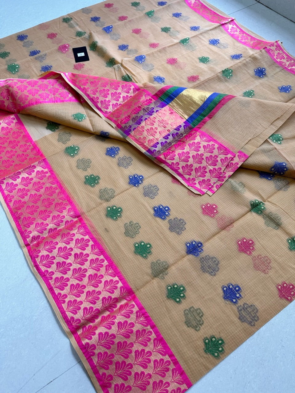 Pure Weaved Kota Cotton Doria Saree