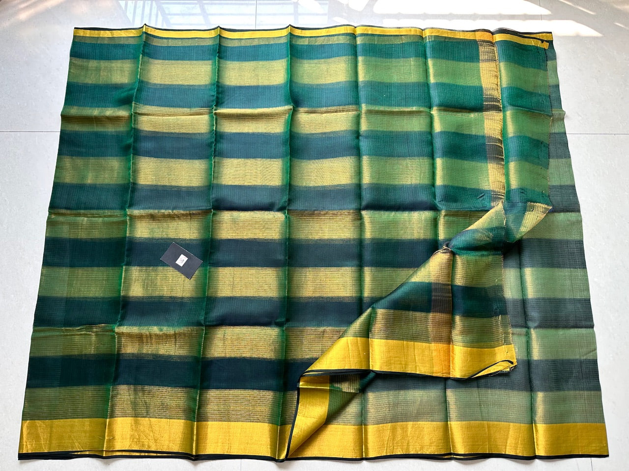 Pure Zari Stripe Kota Silk Saree