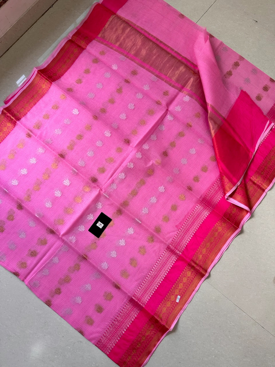 Pure Weaved Kota Cotton Doria Saree