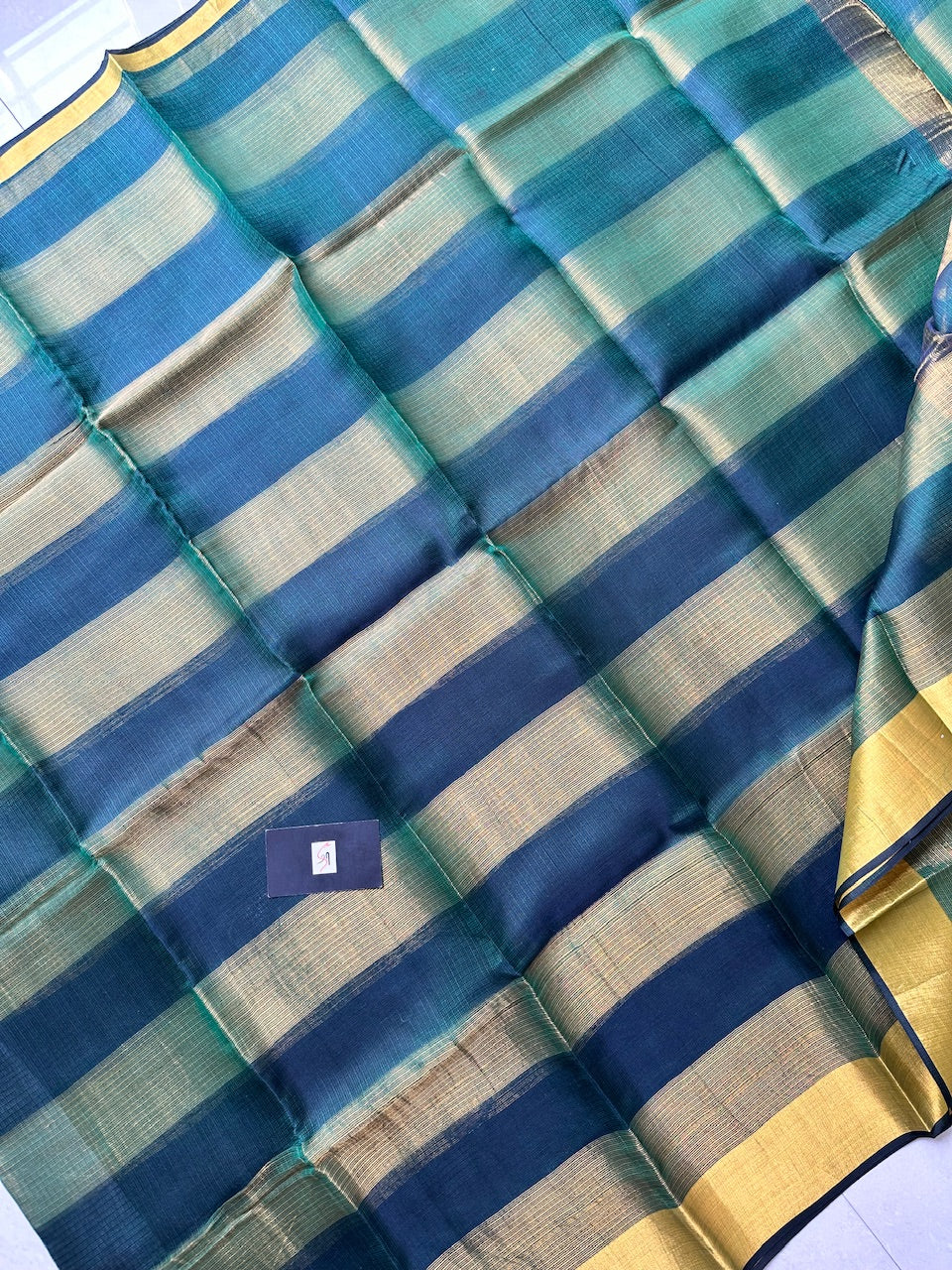 Pure Zari Stripe Kota Silk Saree