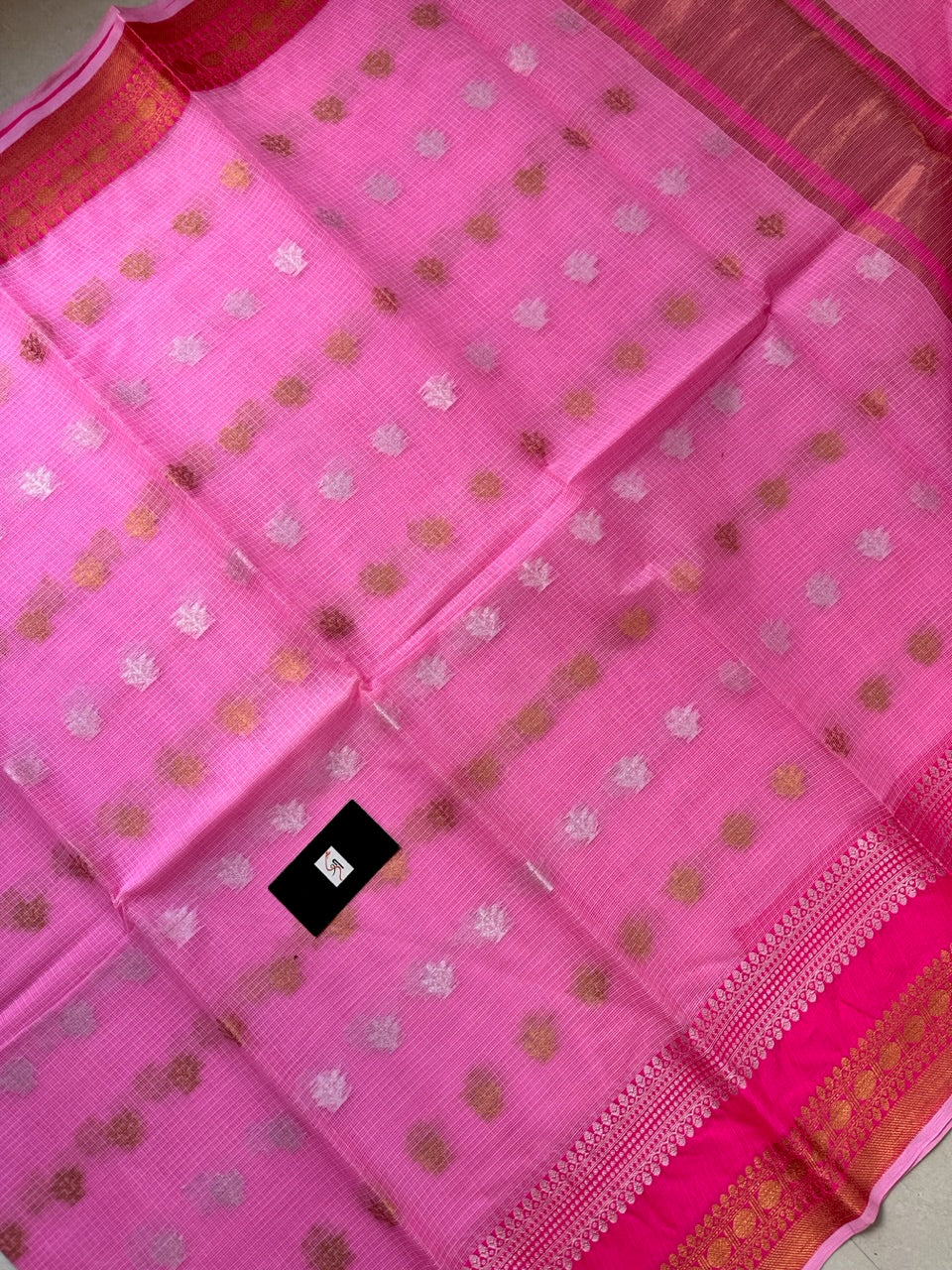 Pure Weaved Kota Cotton Doria Saree