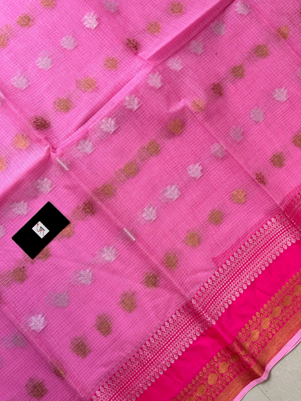 Pure Weaved Kota Cotton Doria Saree