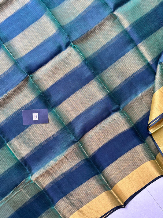 Pure Zari Stripe Kota Silk Saree