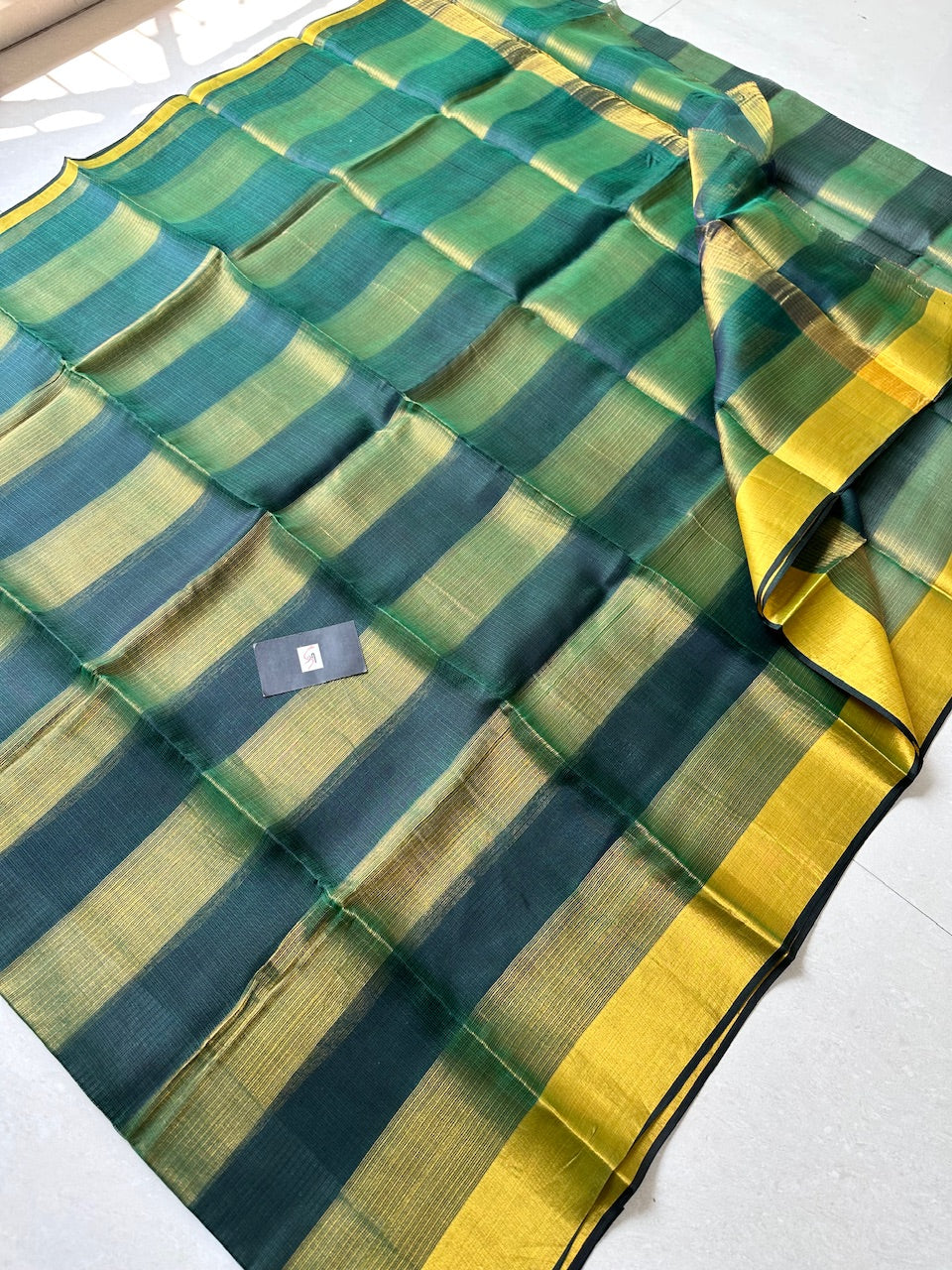 Pure Zari Stripe Kota Silk Saree