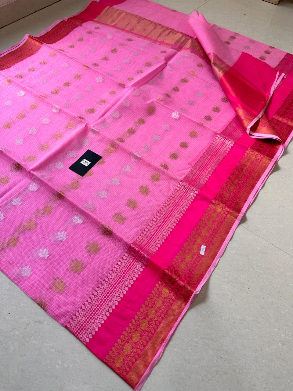 Pure Weaved Kota Cotton Doria Saree