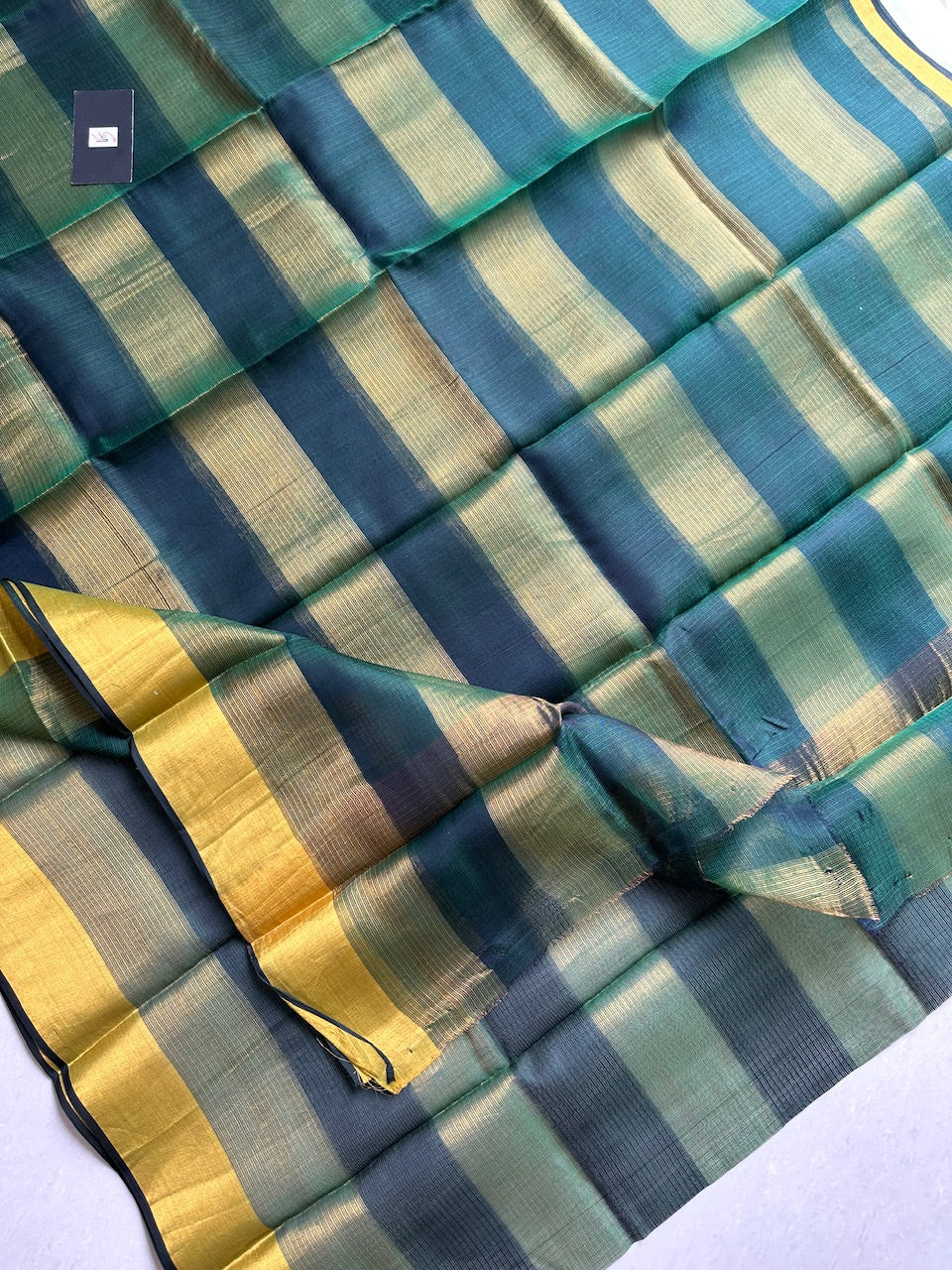 Pure Zari Stripe Kota Silk Saree