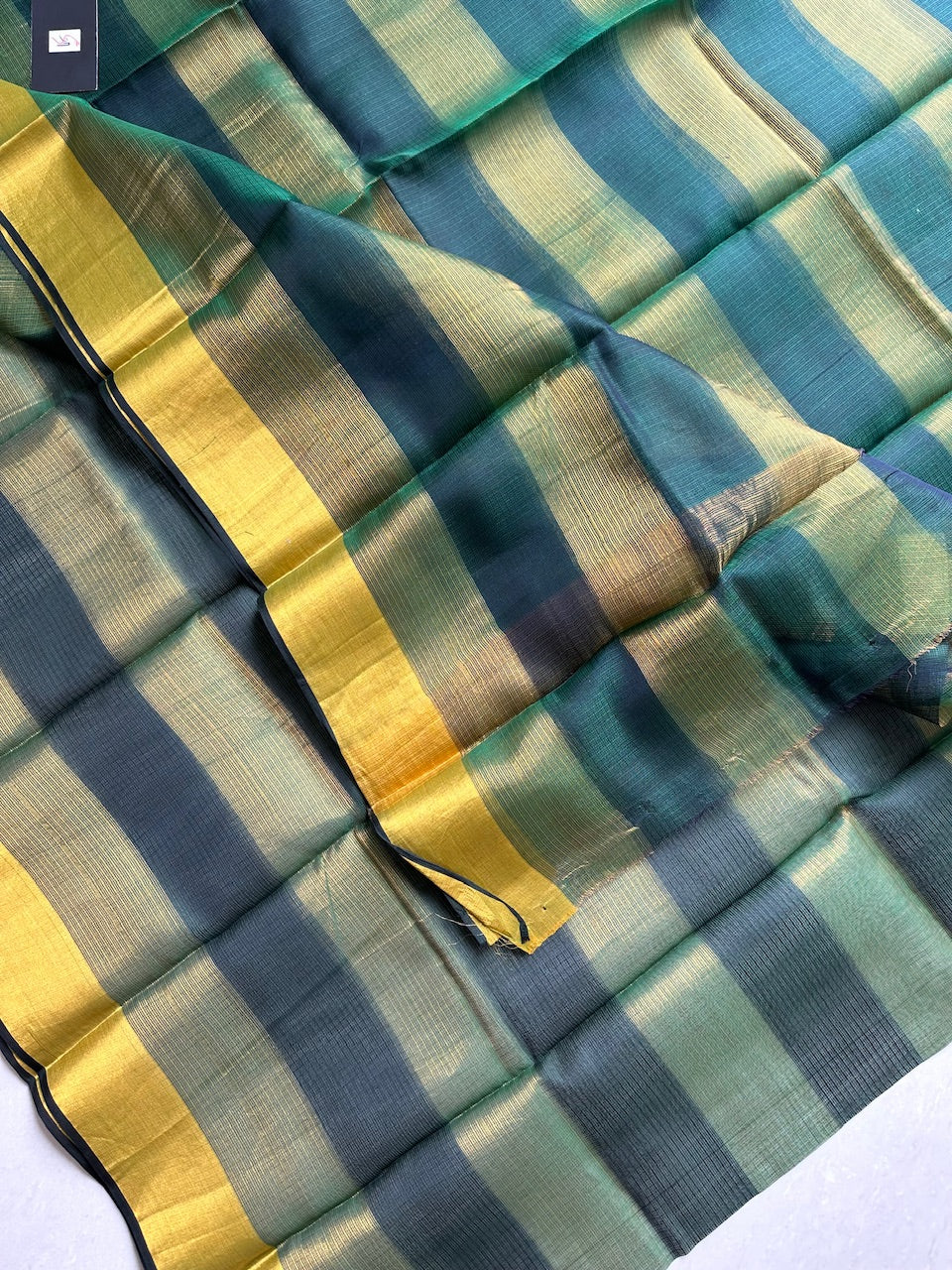 Pure Zari Stripe Kota Silk Saree