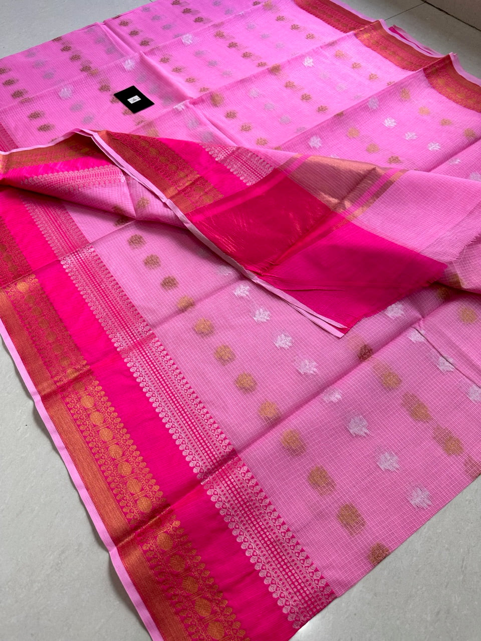 Pure Weaved Kota Cotton Doria Saree