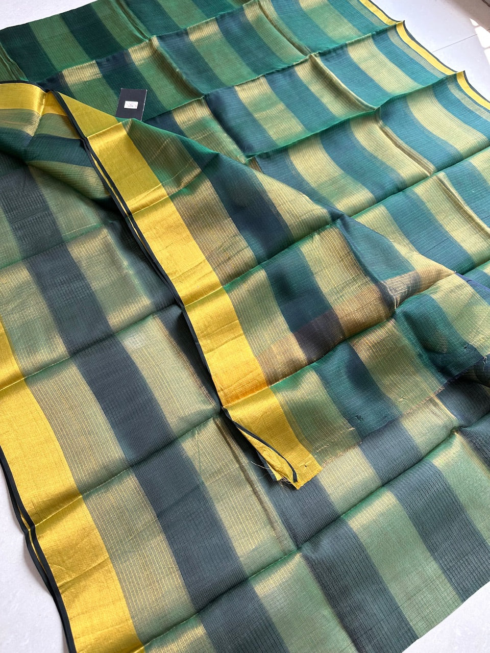 Pure Zari Stripe Kota Silk Saree