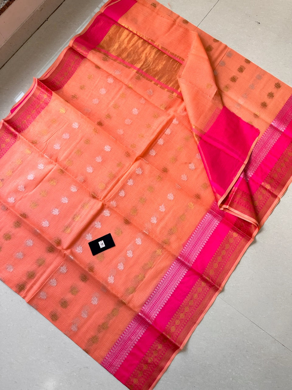 Pure Weaved Kota Cotton Doria Saree