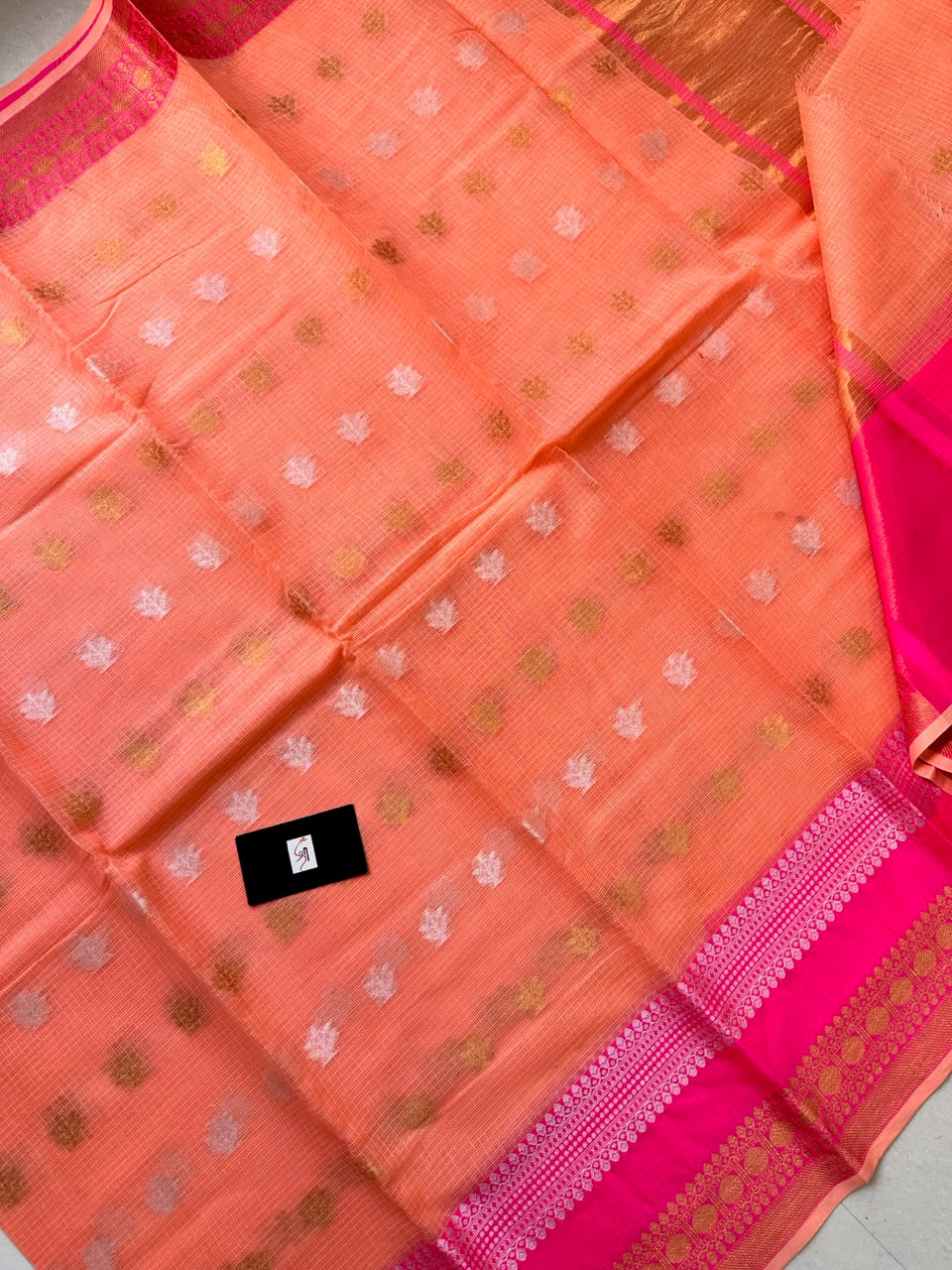 Pure Weaved Kota Cotton Doria Saree