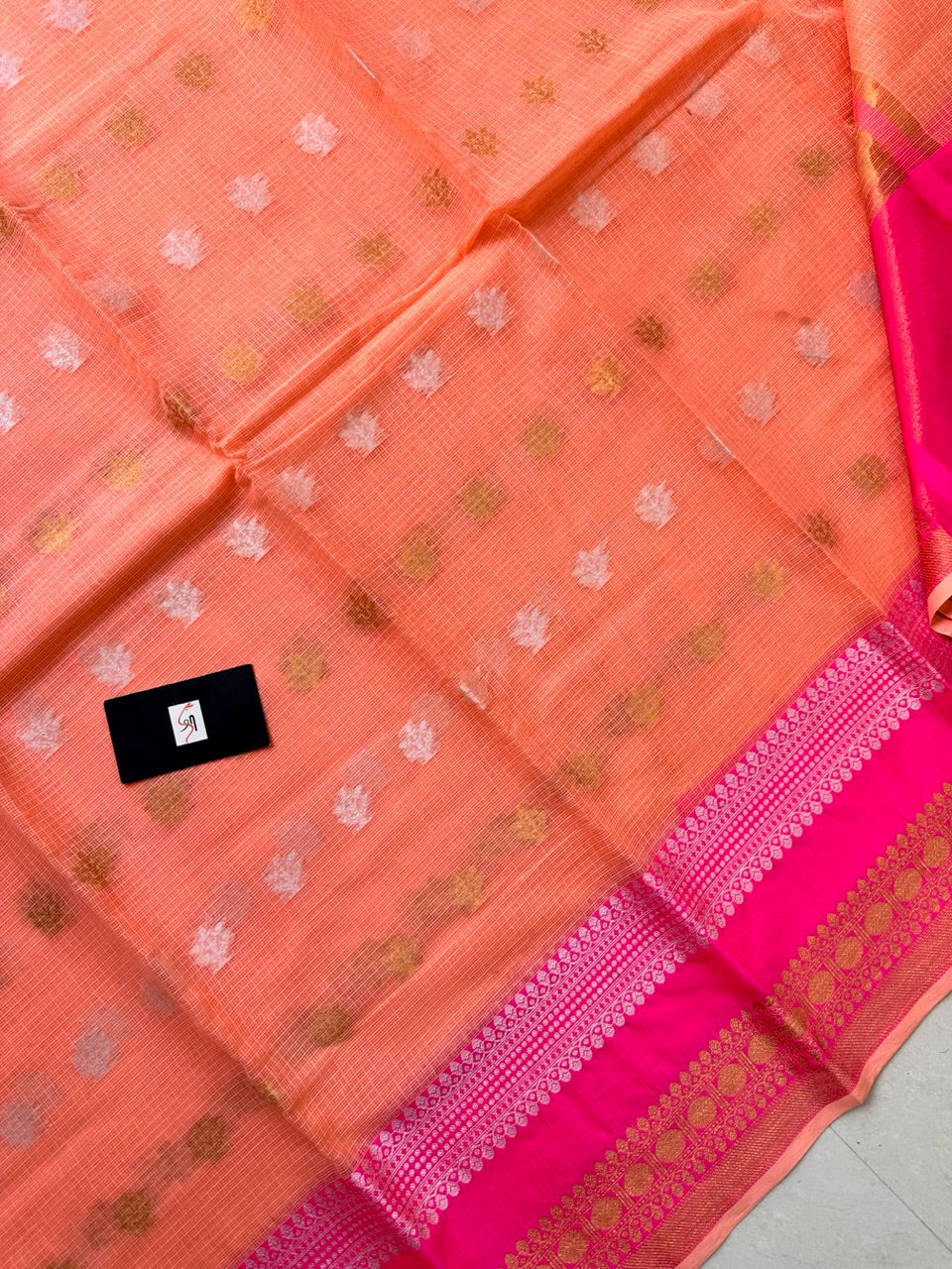 Pure Weaved Kota Cotton Doria Saree