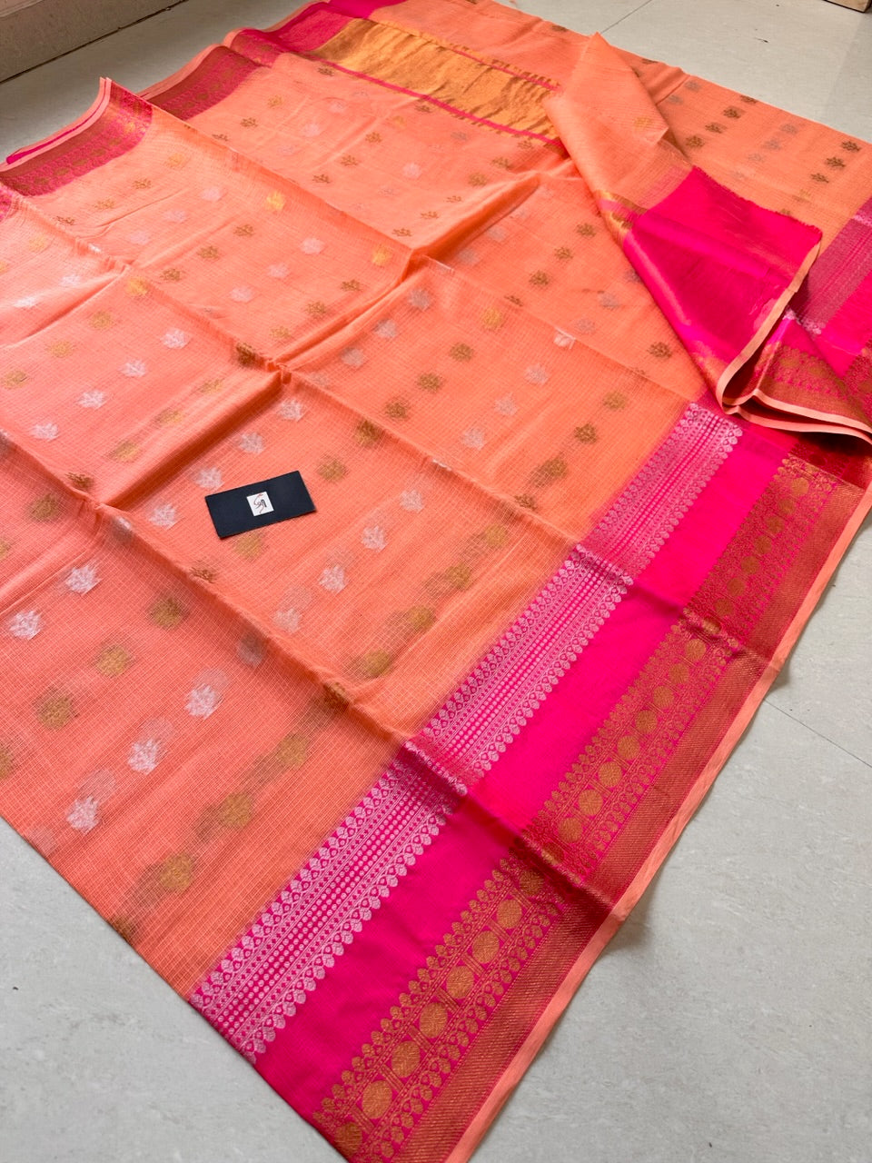 Pure Weaved Kota Cotton Doria Saree