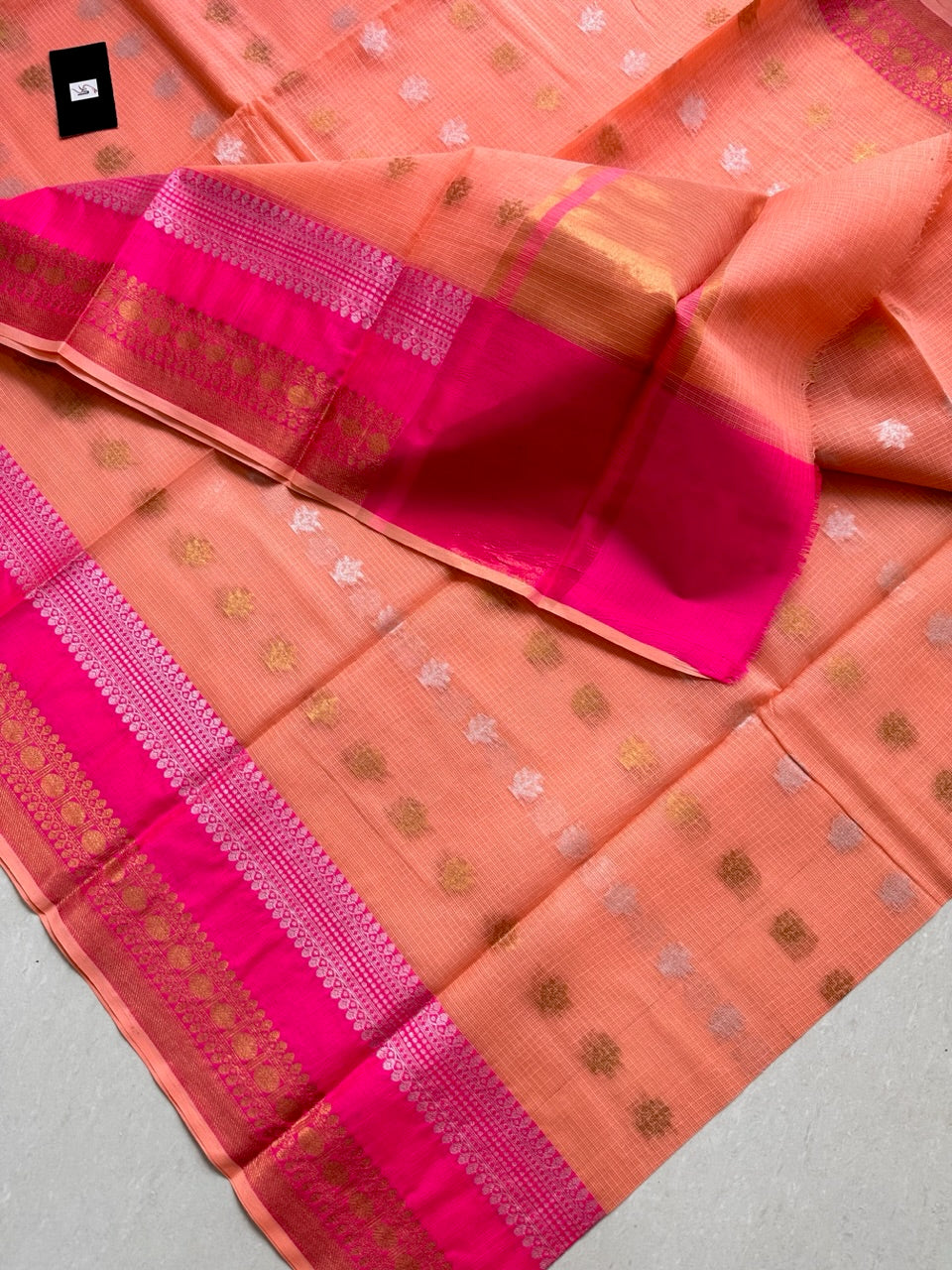 Pure Weaved Kota Cotton Doria Saree