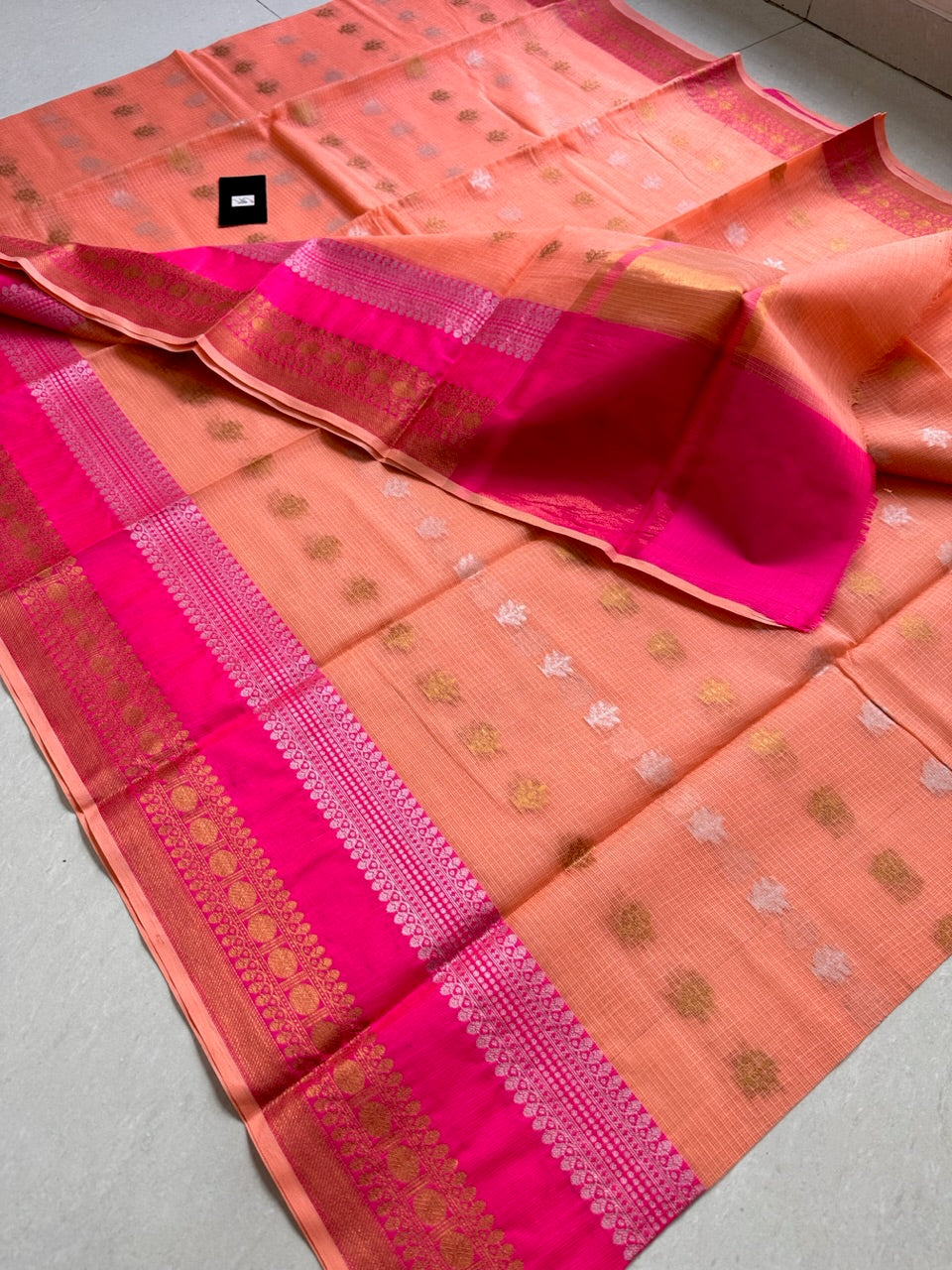 Pure Weaved Kota Cotton Doria Saree