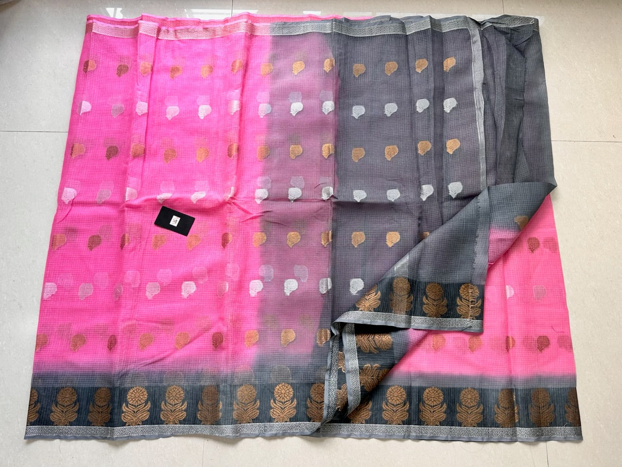 Pure Weaved Kota Cotton Doria Saree