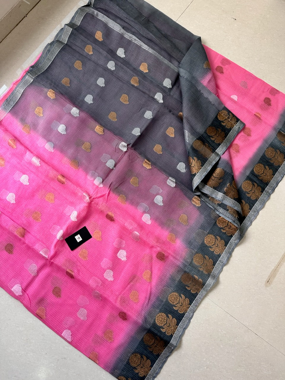 Pure Weaved Kota Cotton Doria Saree