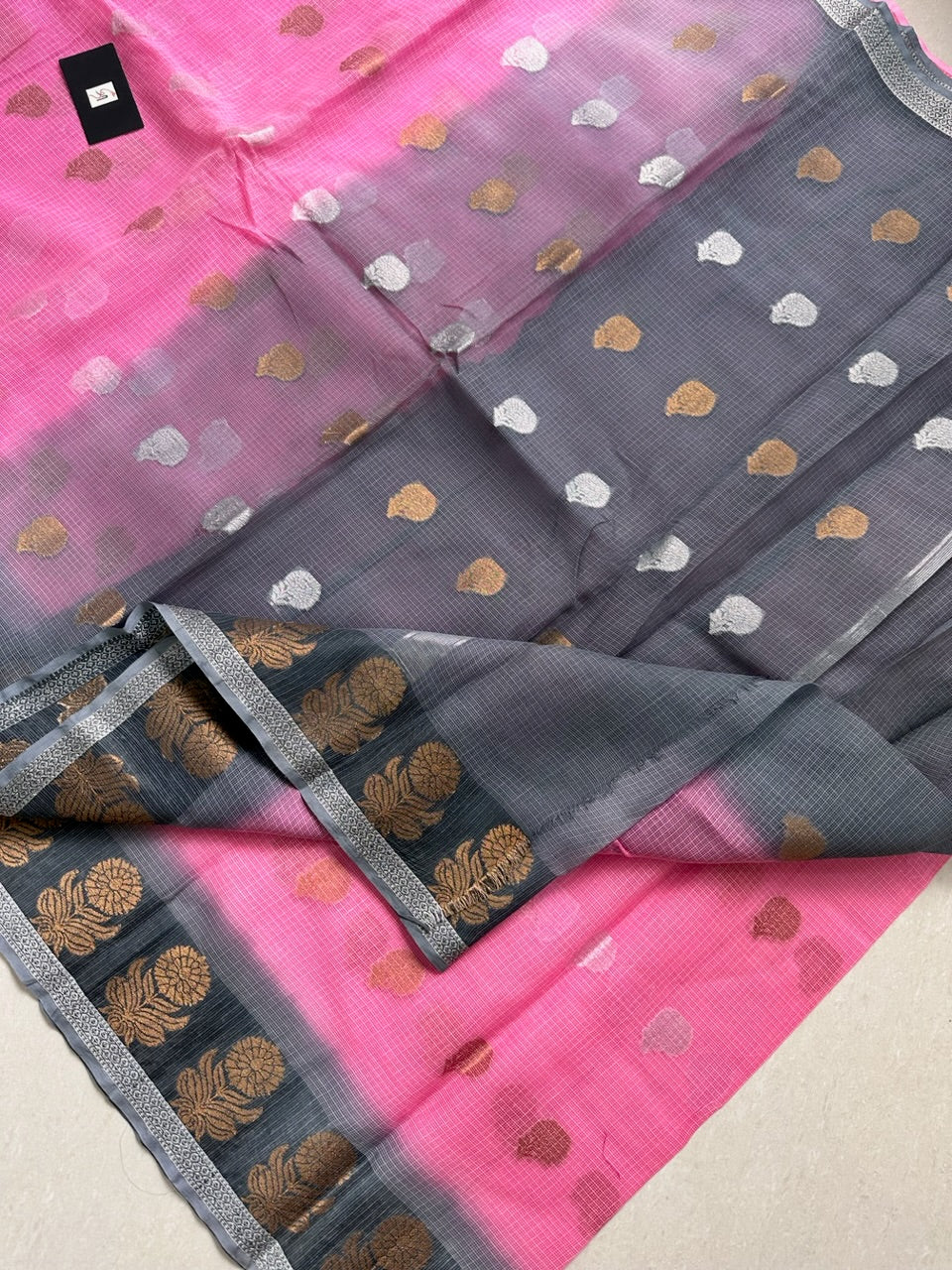 Pure Weaved Kota Cotton Doria Saree