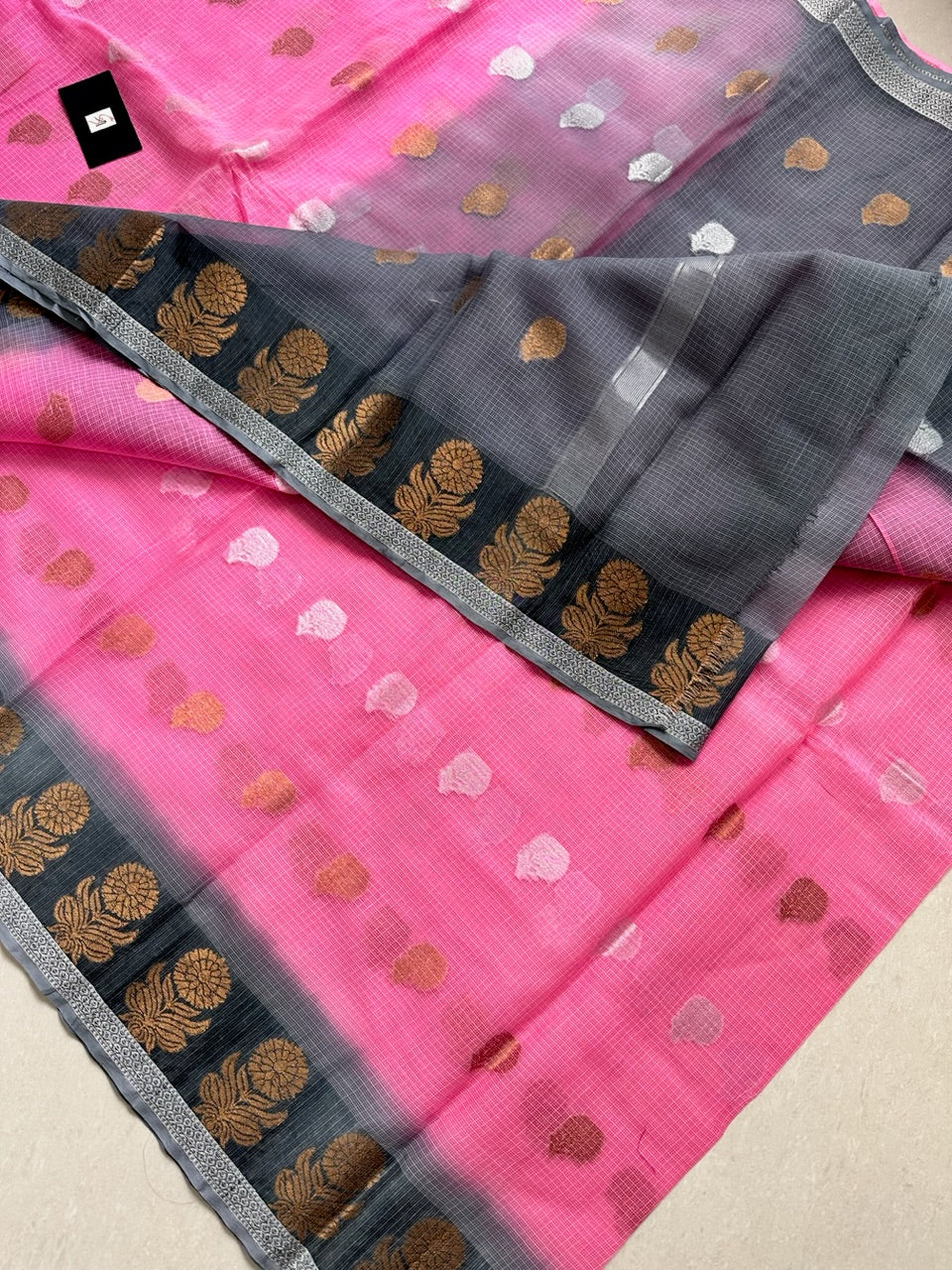 Pure Weaved Kota Cotton Doria Saree