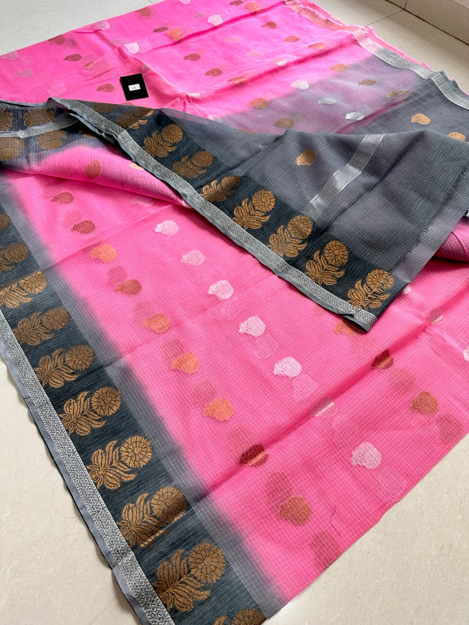 Pure Weaved Kota Cotton Doria Saree