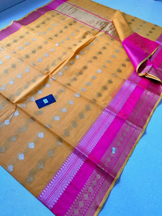 Pure Weaved Kota Cotton Doria Saree