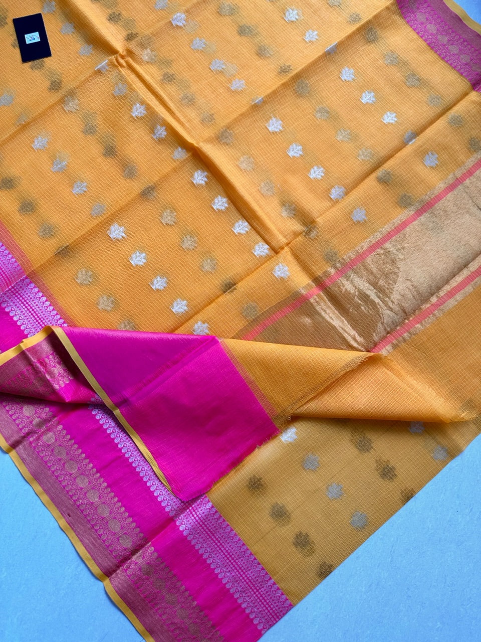 Pure Weaved Kota Cotton Doria Saree