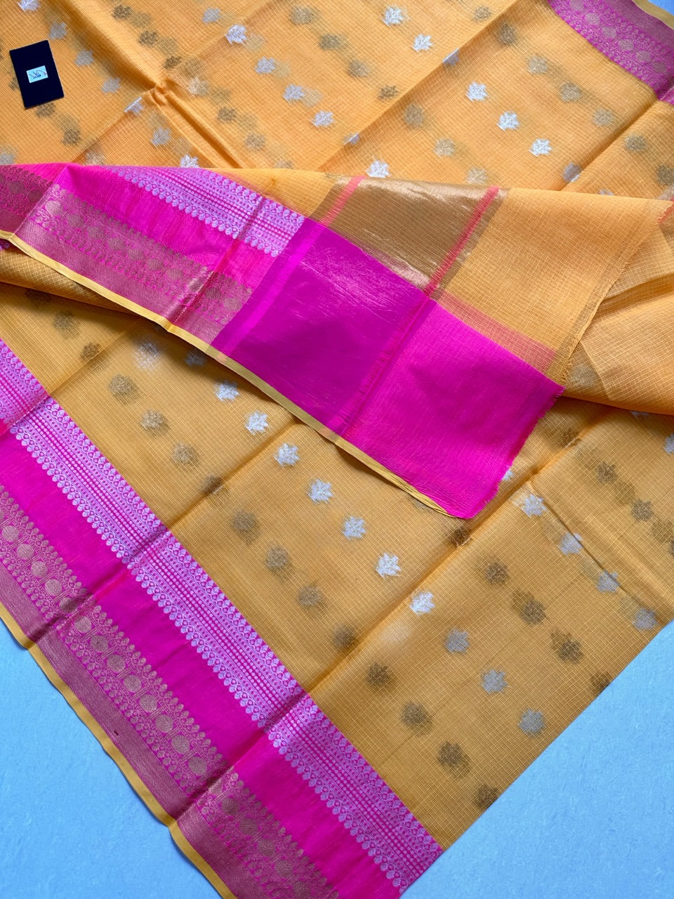 Pure Weaved Kota Cotton Doria Saree