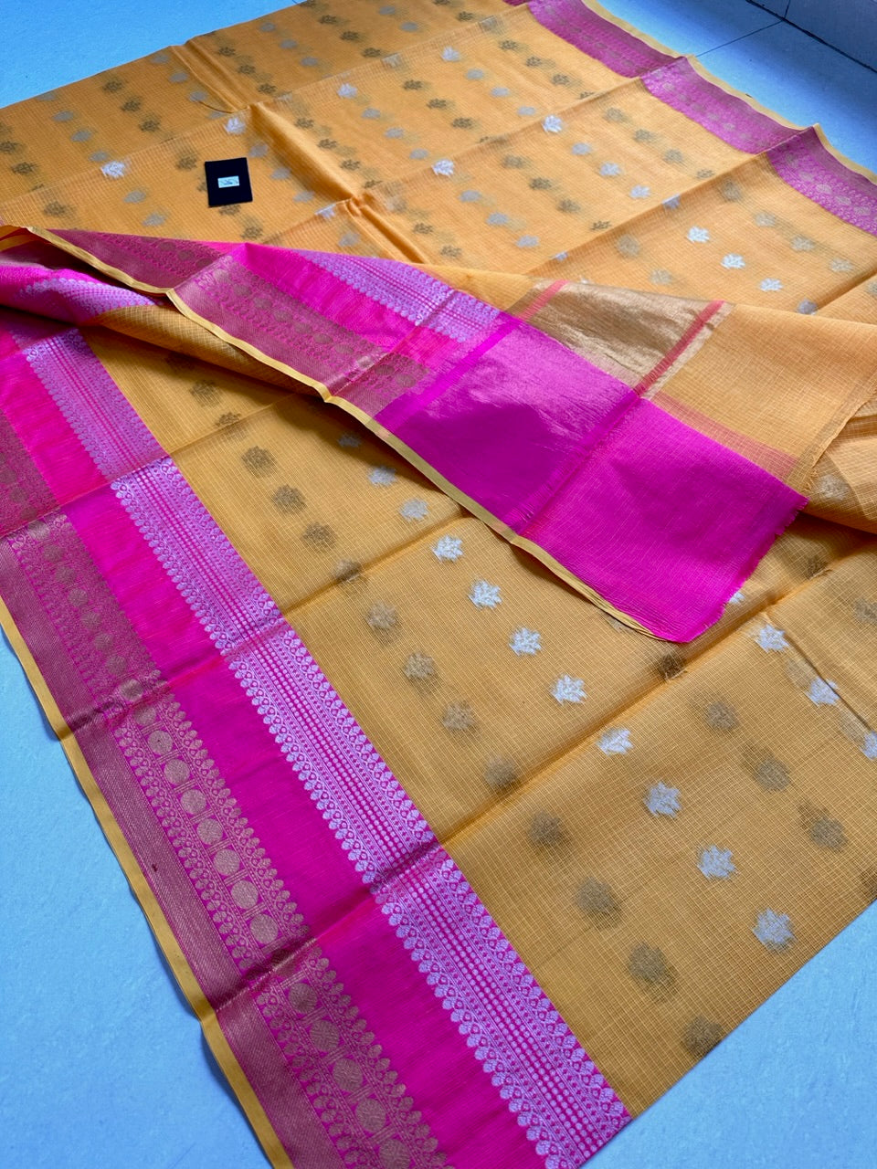 Pure Weaved Kota Cotton Doria Saree