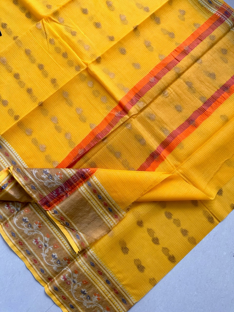 Pure Weaved Kota Cotton Doria Saree