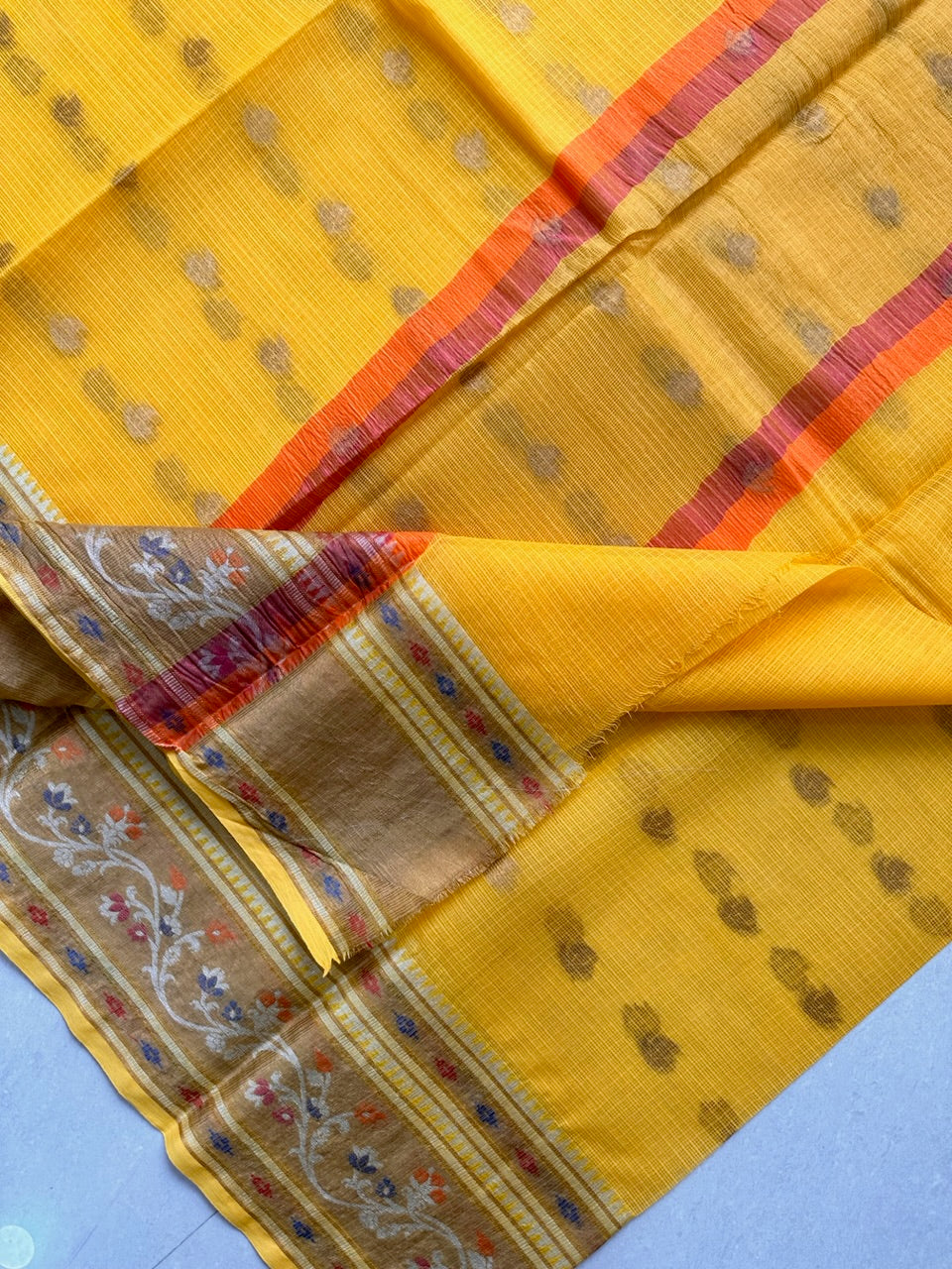 Pure Weaved Kota Cotton Doria Saree