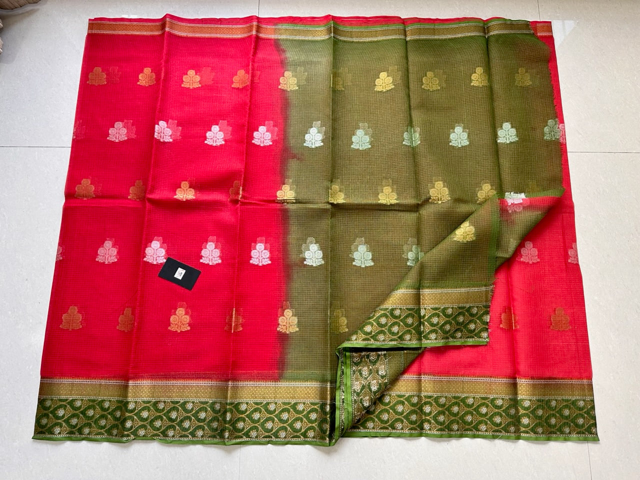 Pure Weaved Kota Cotton Doria Saree