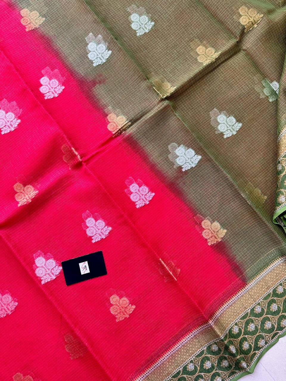 Pure Weaved Kota Cotton Doria Saree