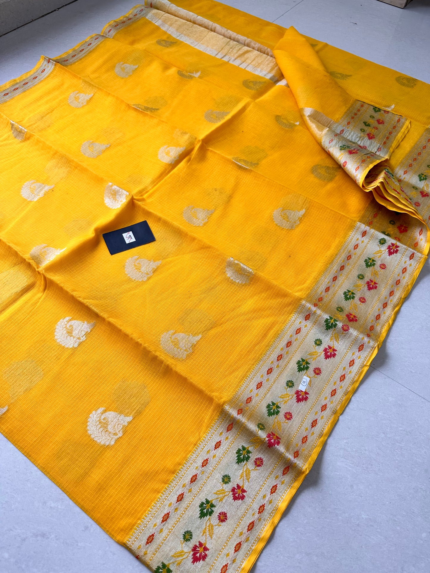 Pure Weaved Kota Cotton Doria Saree