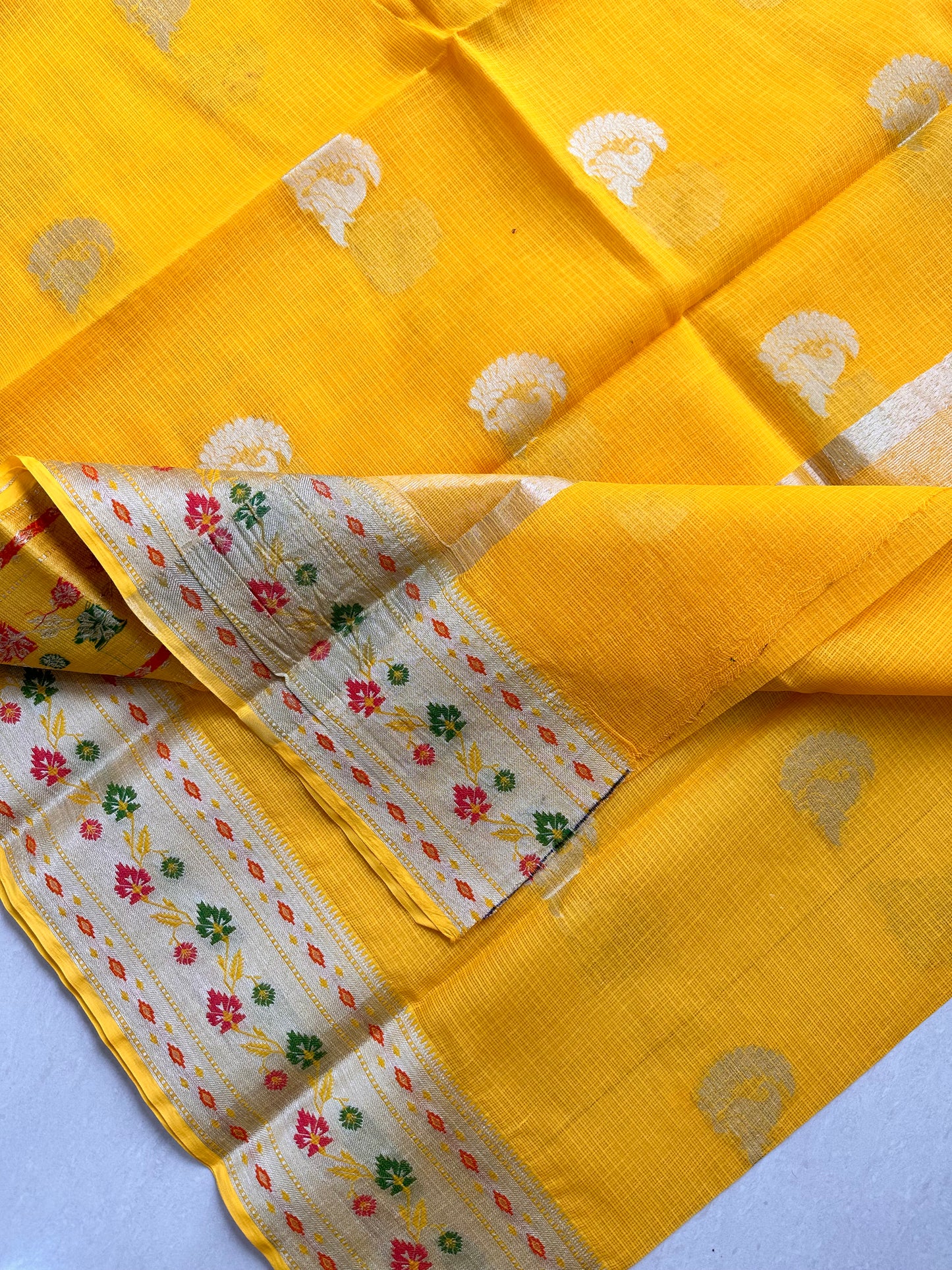 Pure Weaved Kota Cotton Doria Saree