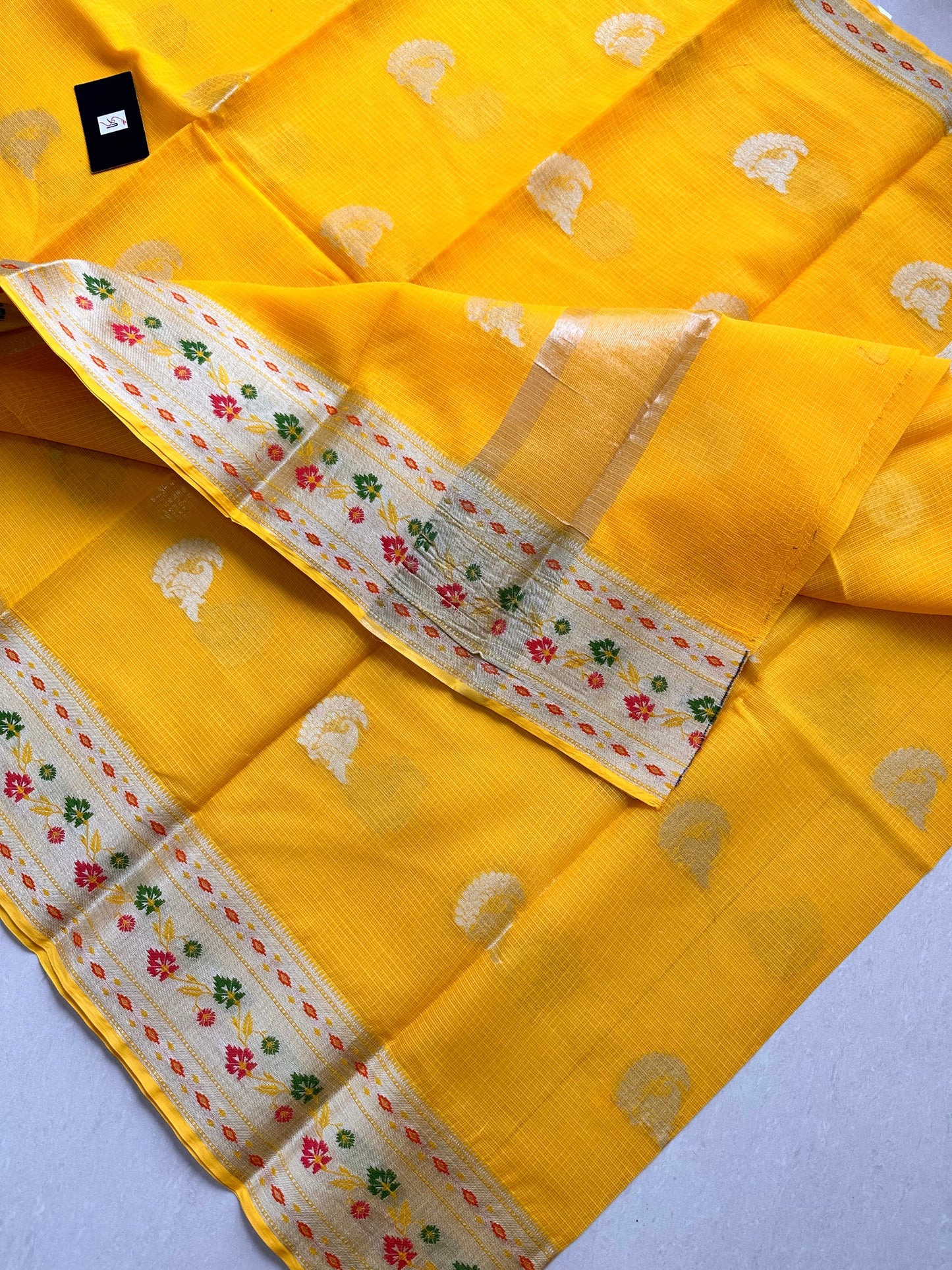 Pure Weaved Kota Cotton Doria Saree