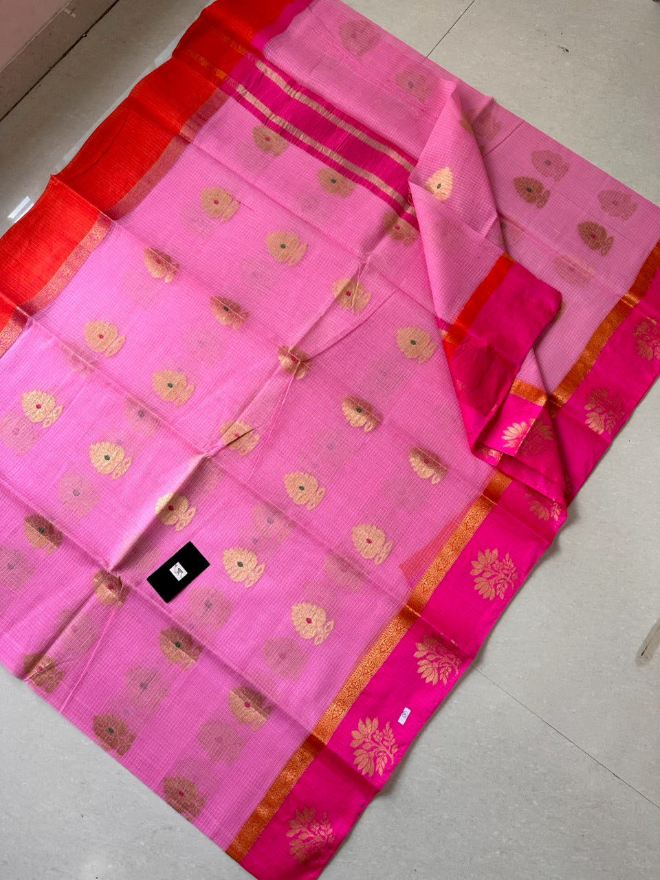 Pure Weaved Kota Cotton Doria Saree