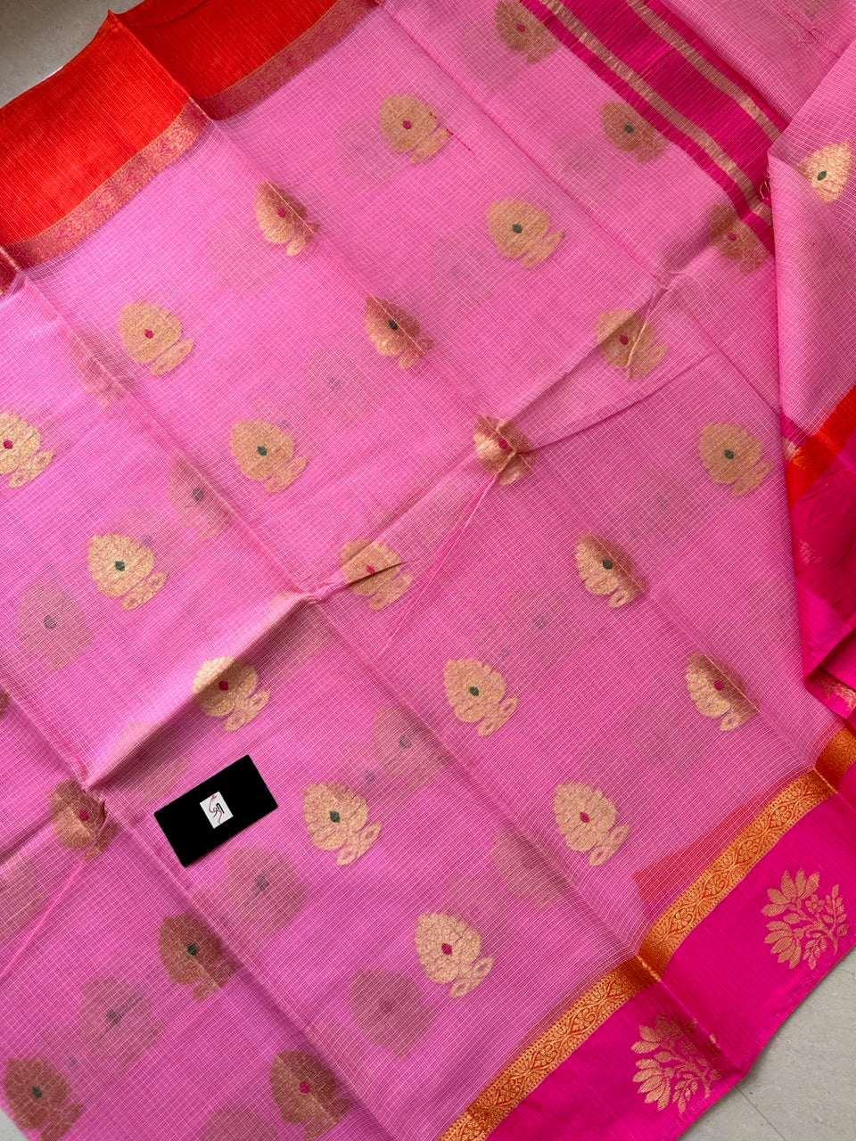 Pure Weaved Kota Cotton Doria Saree