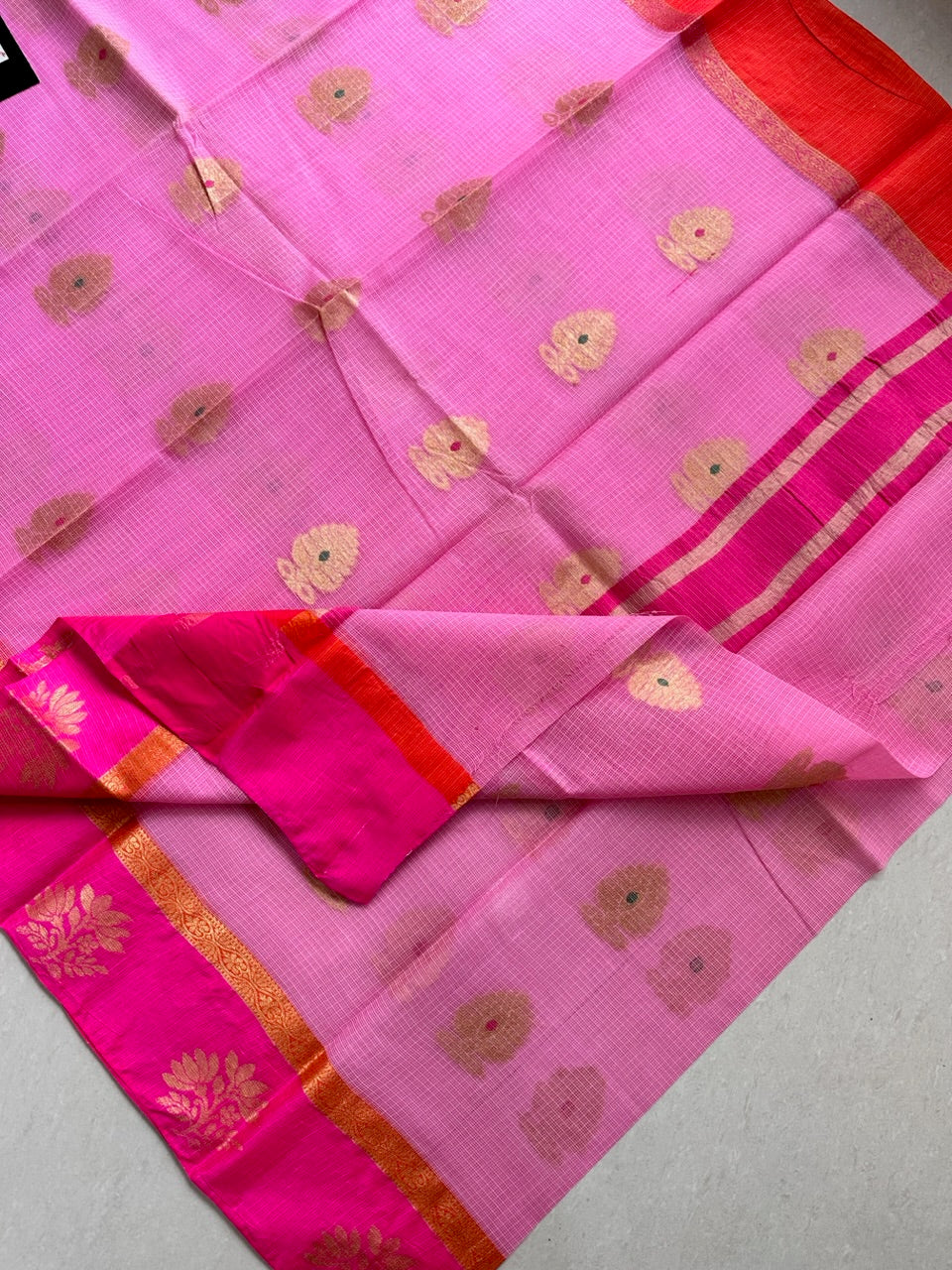 Pure Weaved Kota Cotton Doria Saree