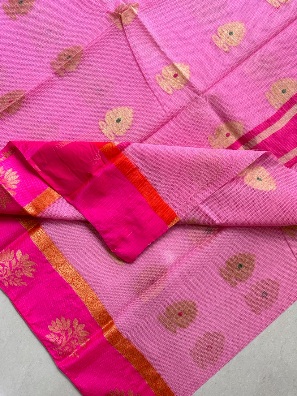 Pure Weaved Kota Cotton Doria Saree