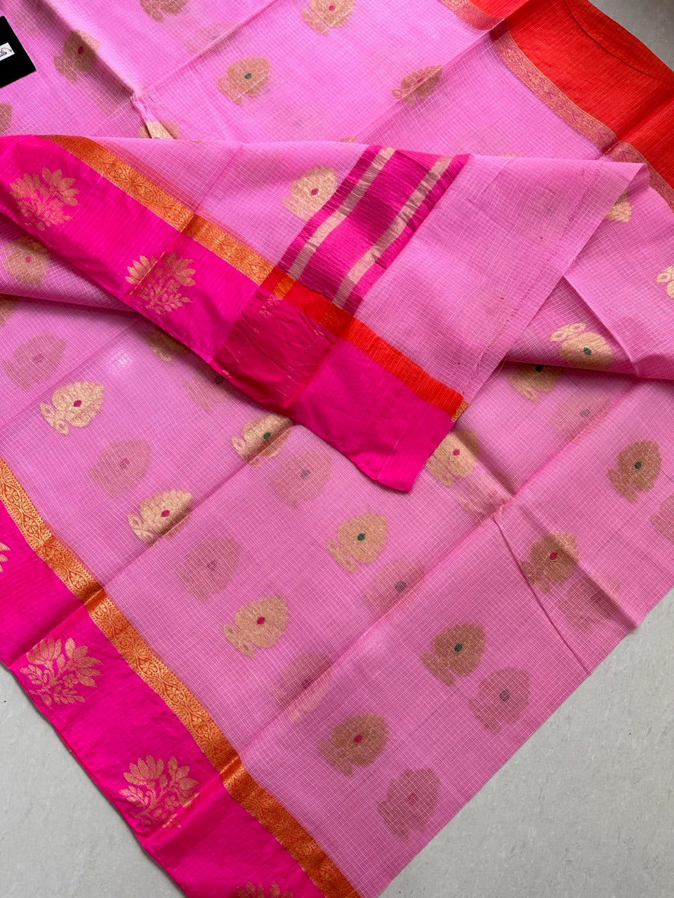 Pure Weaved Kota Cotton Doria Saree