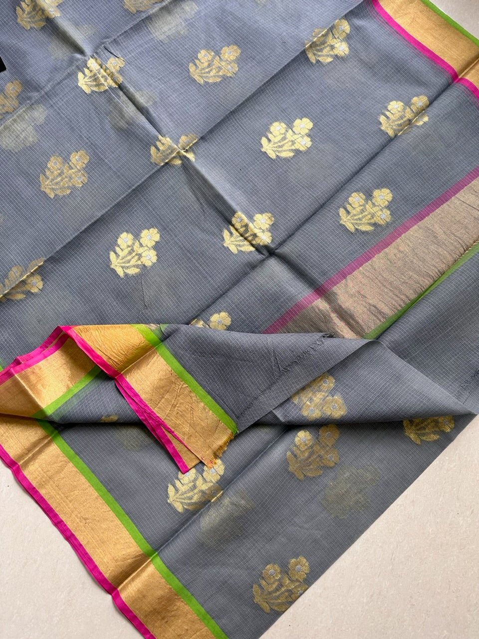 Pure Weaved Kota Cotton Doria Saree