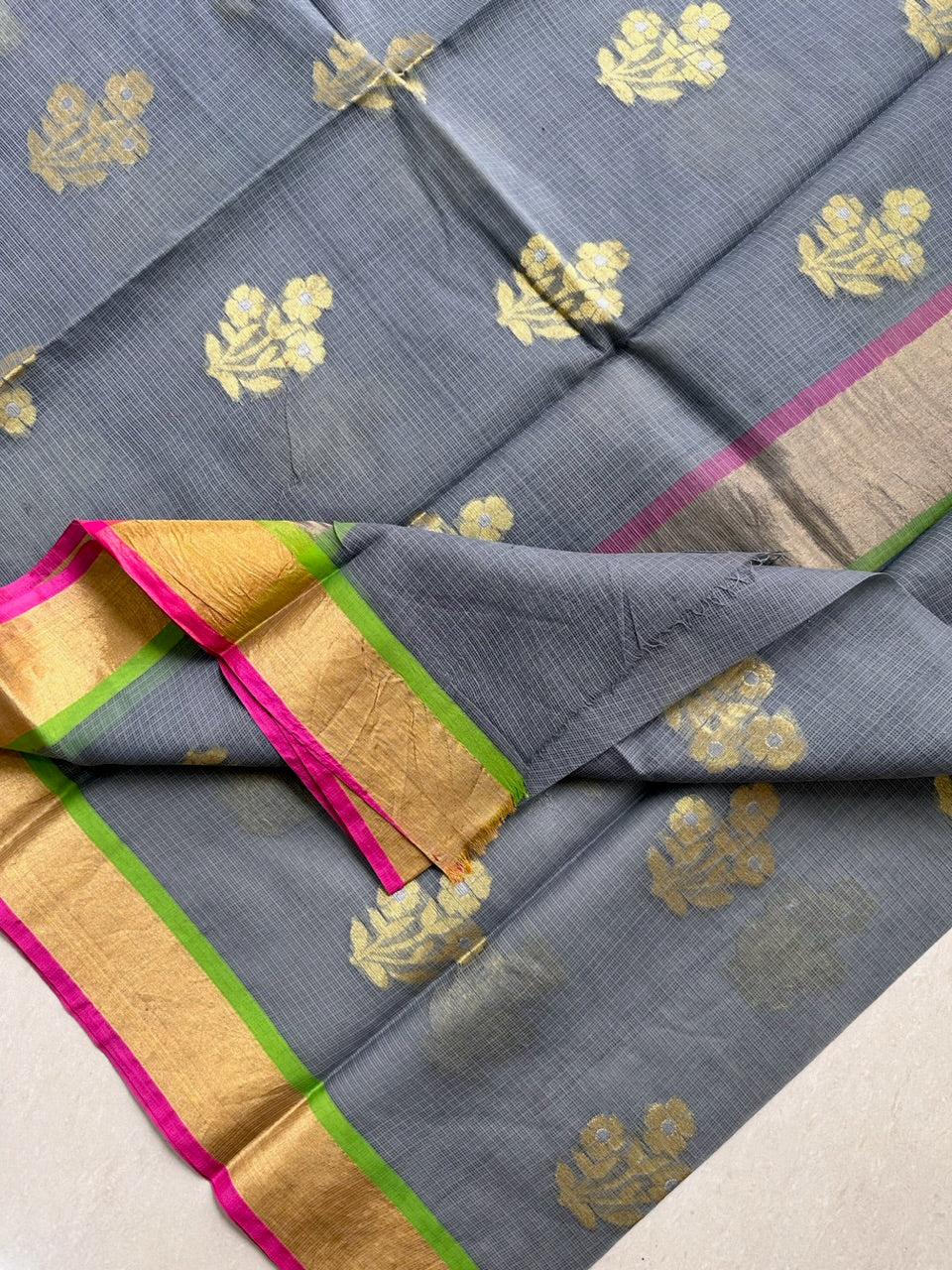 Pure Weaved Kota Cotton Doria Saree