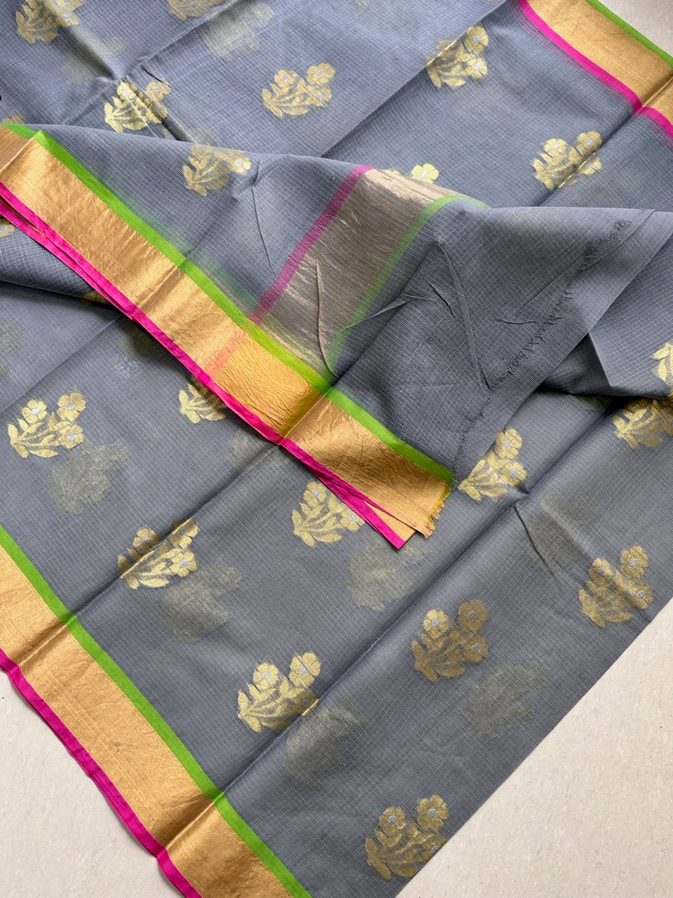 Pure Weaved Kota Cotton Doria Saree