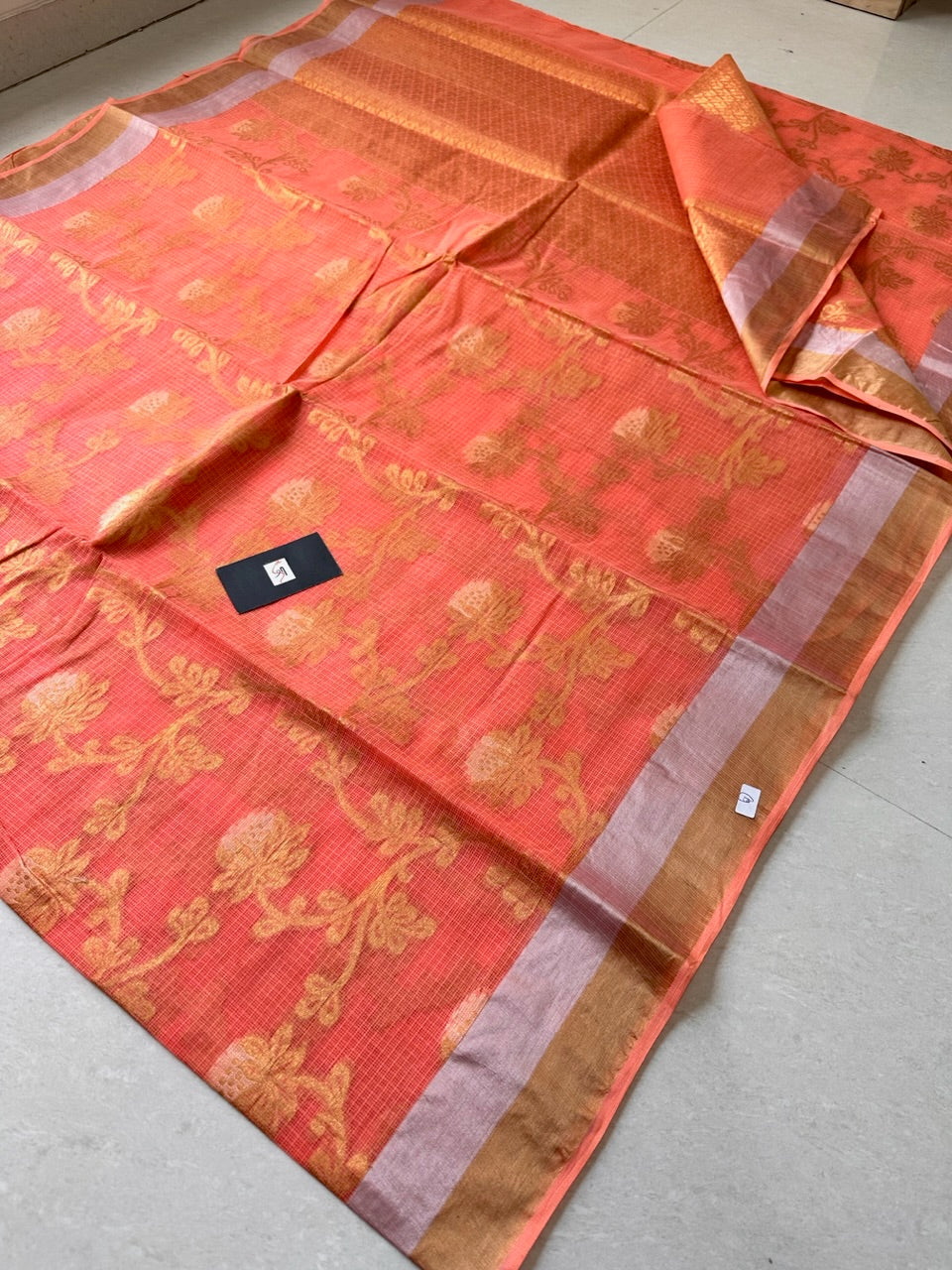 Pure Weaved Kota Cotton Doria Saree