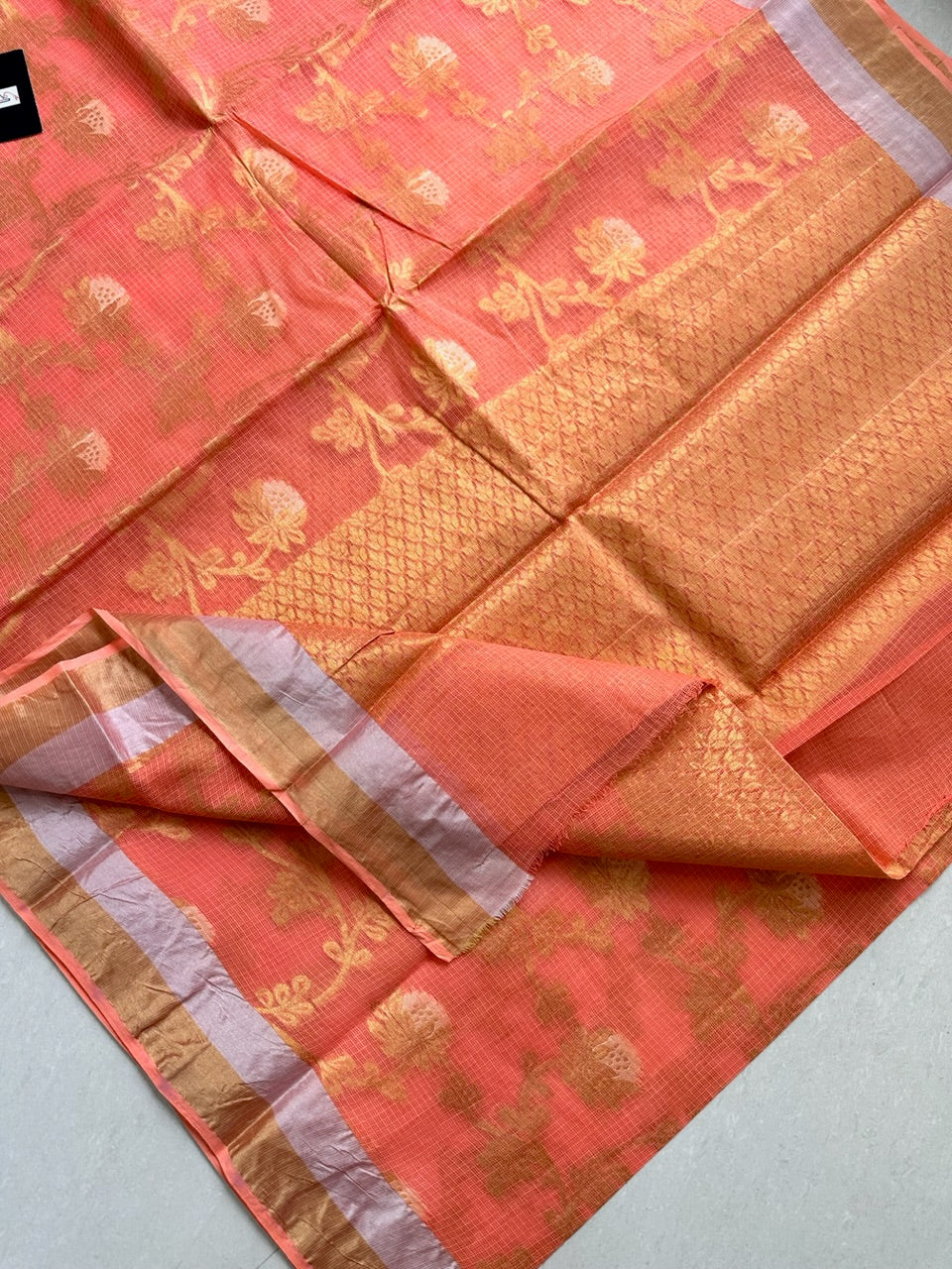 Pure Weaved Kota Cotton Doria Saree