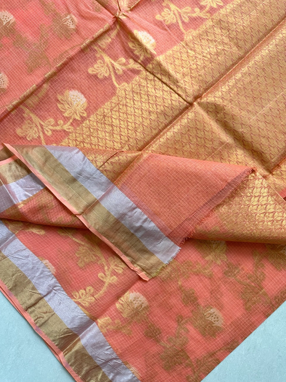 Pure Weaved Kota Cotton Doria Saree