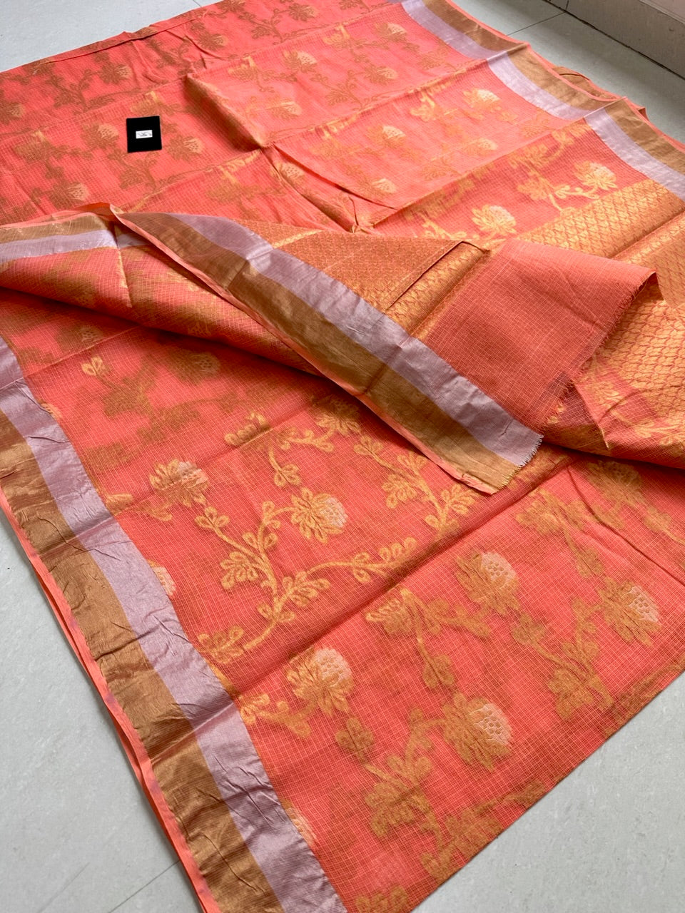 Pure Weaved Kota Cotton Doria Saree